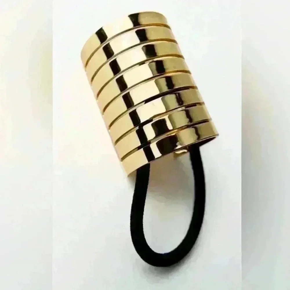 🔥🔥Zara hair tie metallic stripe new no tags